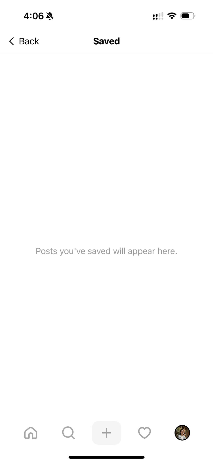 ThreadsのEmpty State画面