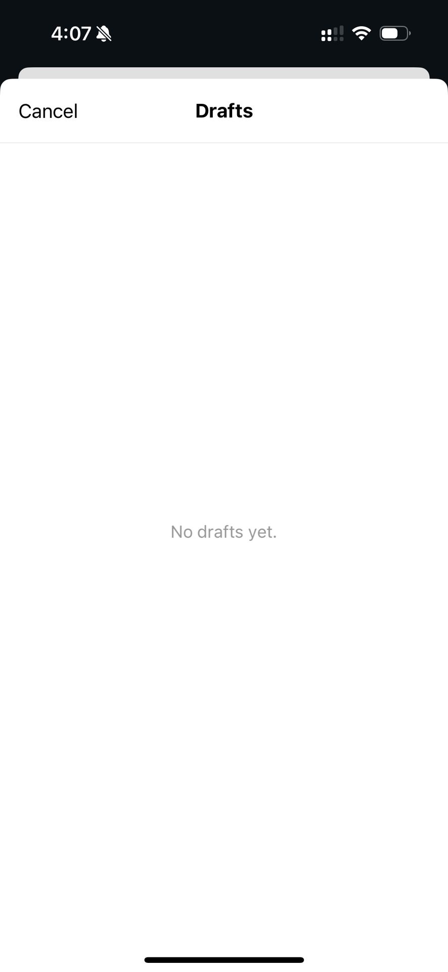 ThreadsのEmpty State画面