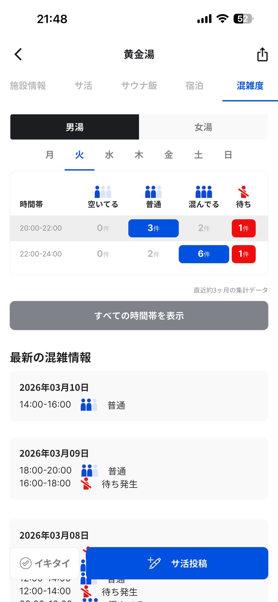 サウナイキタイ サウナ検索アプリのContent: Browse画面